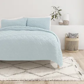 3-Piece Damask Quilted Coverlet Set - 12 Days of Deals