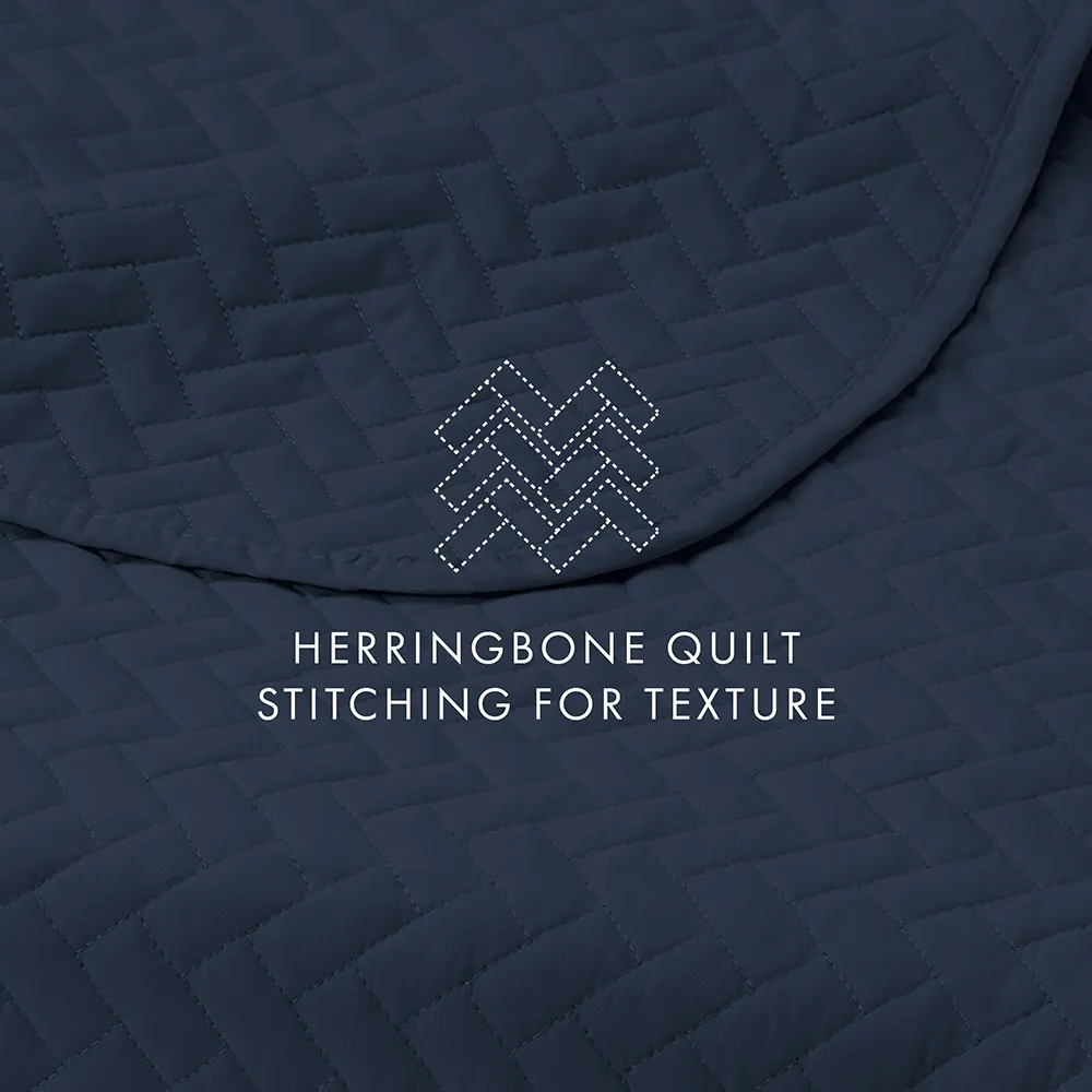 3-Piece Herringbone Quilted Coverlet Set - 12 Days of Deals