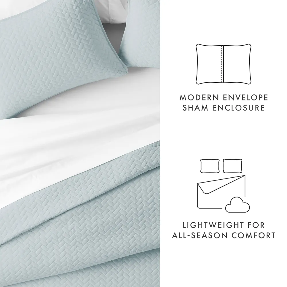 3-Piece Herringbone Quilted Coverlet Set - 12 Days of Deals