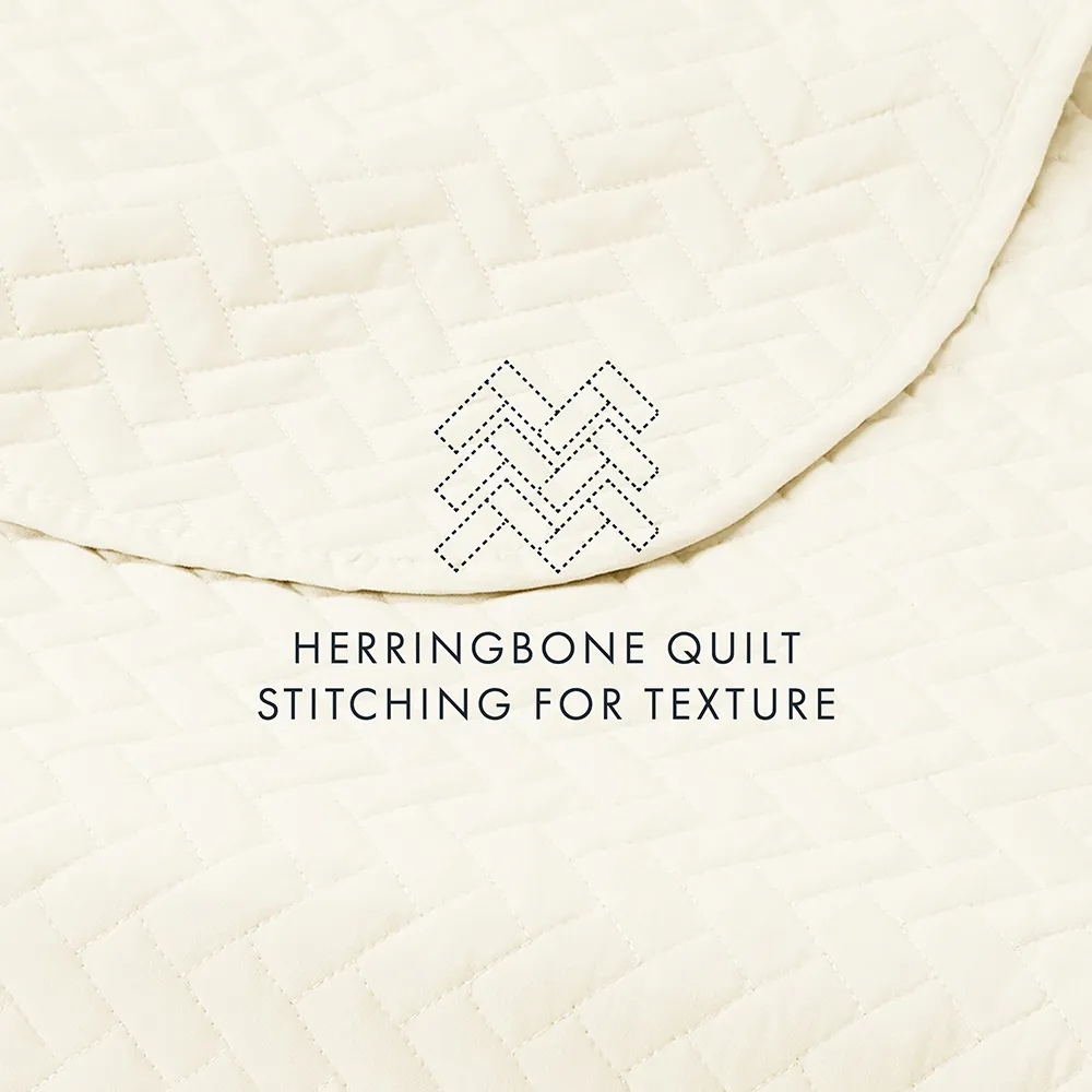 3-Piece Herringbone Quilted Coverlet Set - 12 Days of Deals