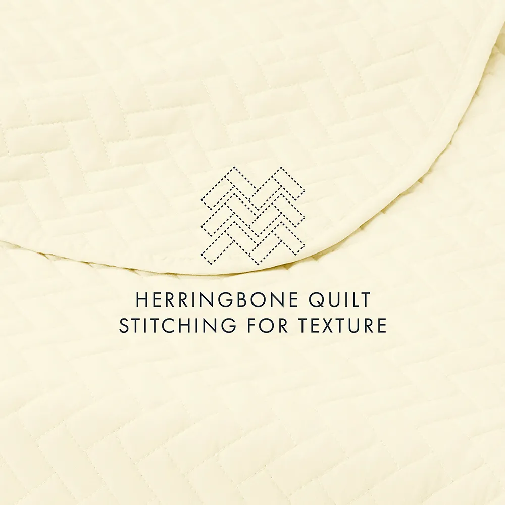 3-Piece Herringbone Quilted Coverlet Set - 12 Days of Deals