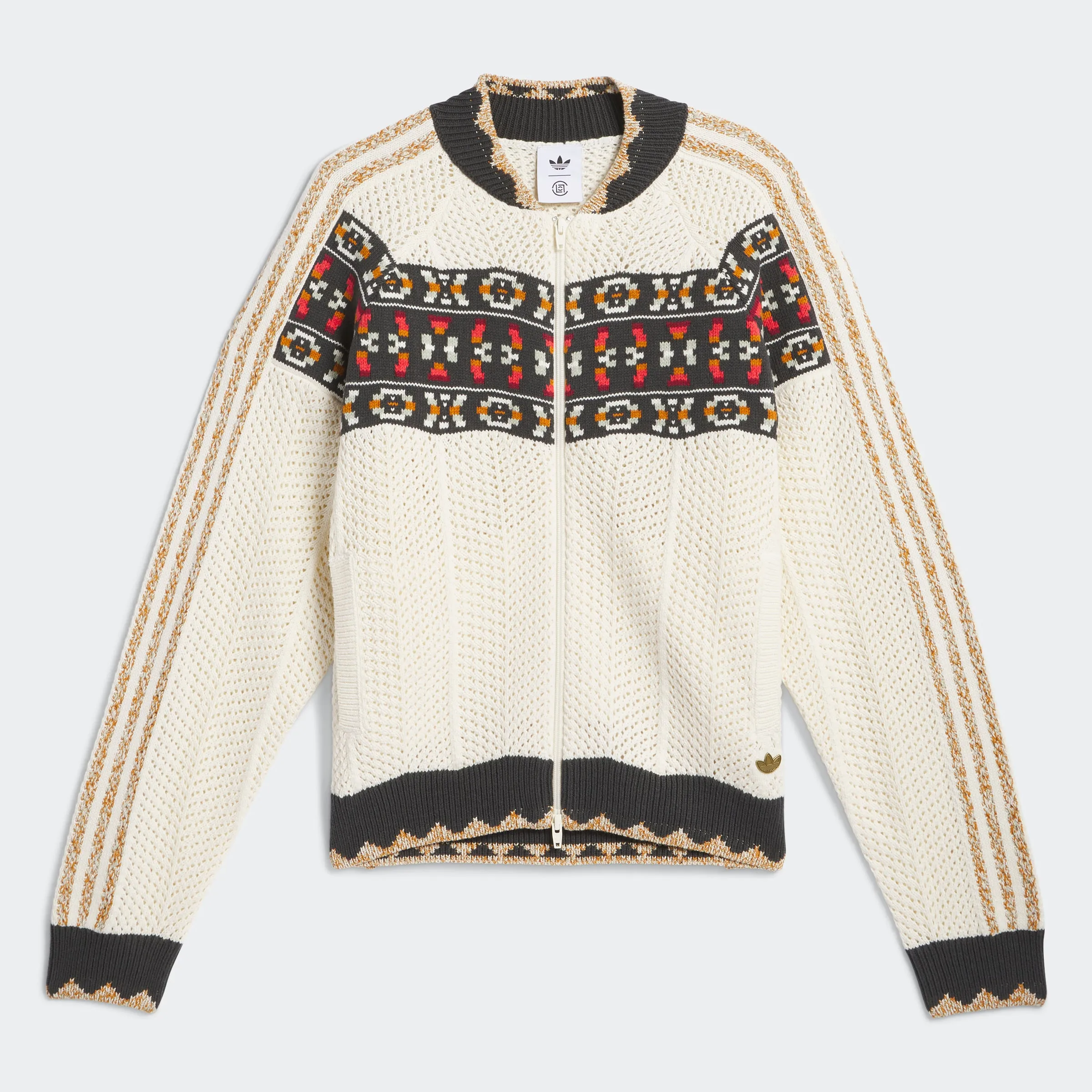 adidas Originals x CLOT Crochet SST Track Top by Edison Chen Cream White