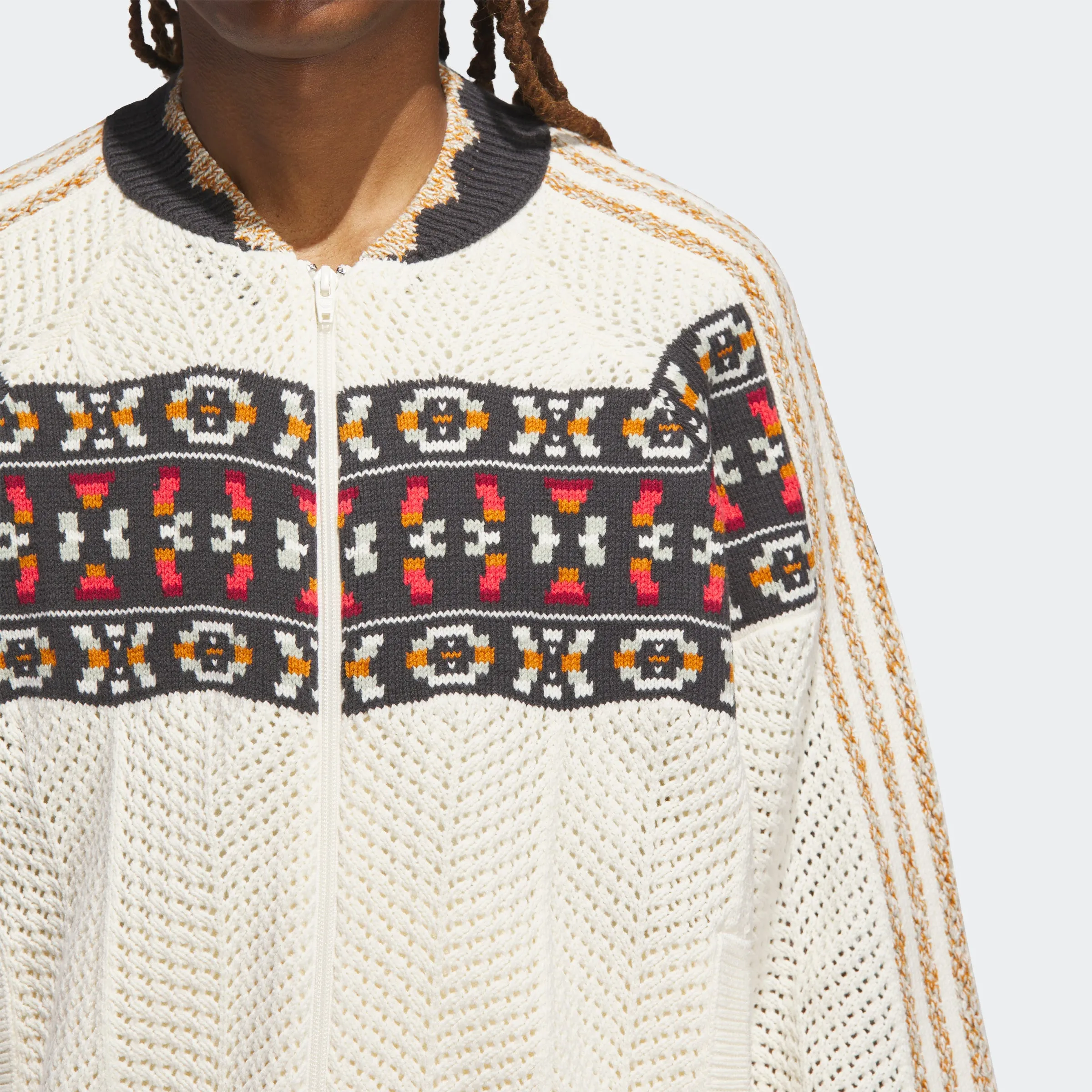 adidas Originals x CLOT Crochet SST Track Top by Edison Chen Cream White
