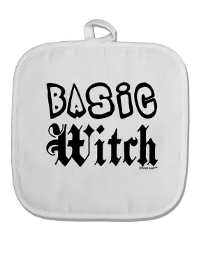 Basic Witch White Fabric Pot Holder Hot Pad