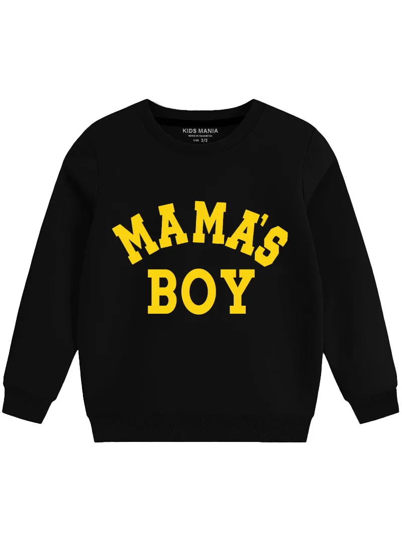 Boys Warm Fleece Sweatshirt - Mama's Boys - 1