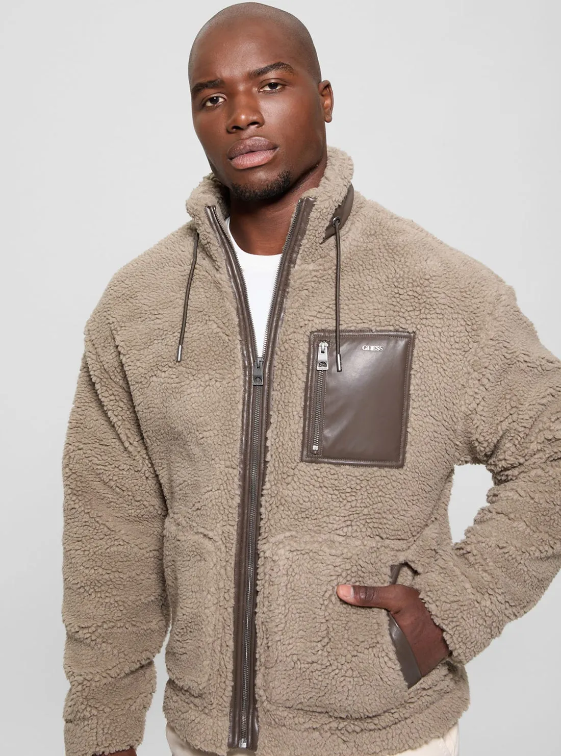 Brown Faux Sherpa Jacket
