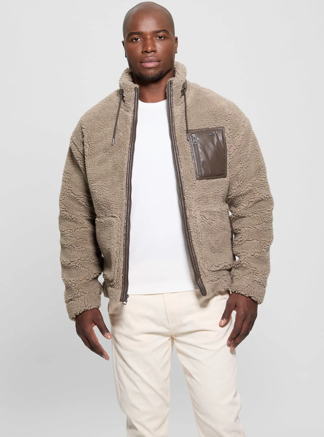 Brown Faux Sherpa Jacket