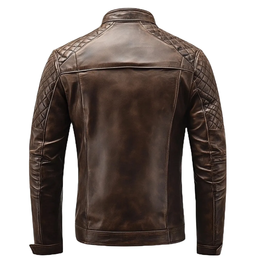 Brown Quilted Jacket – Designed with Premium Leather | El Zoro