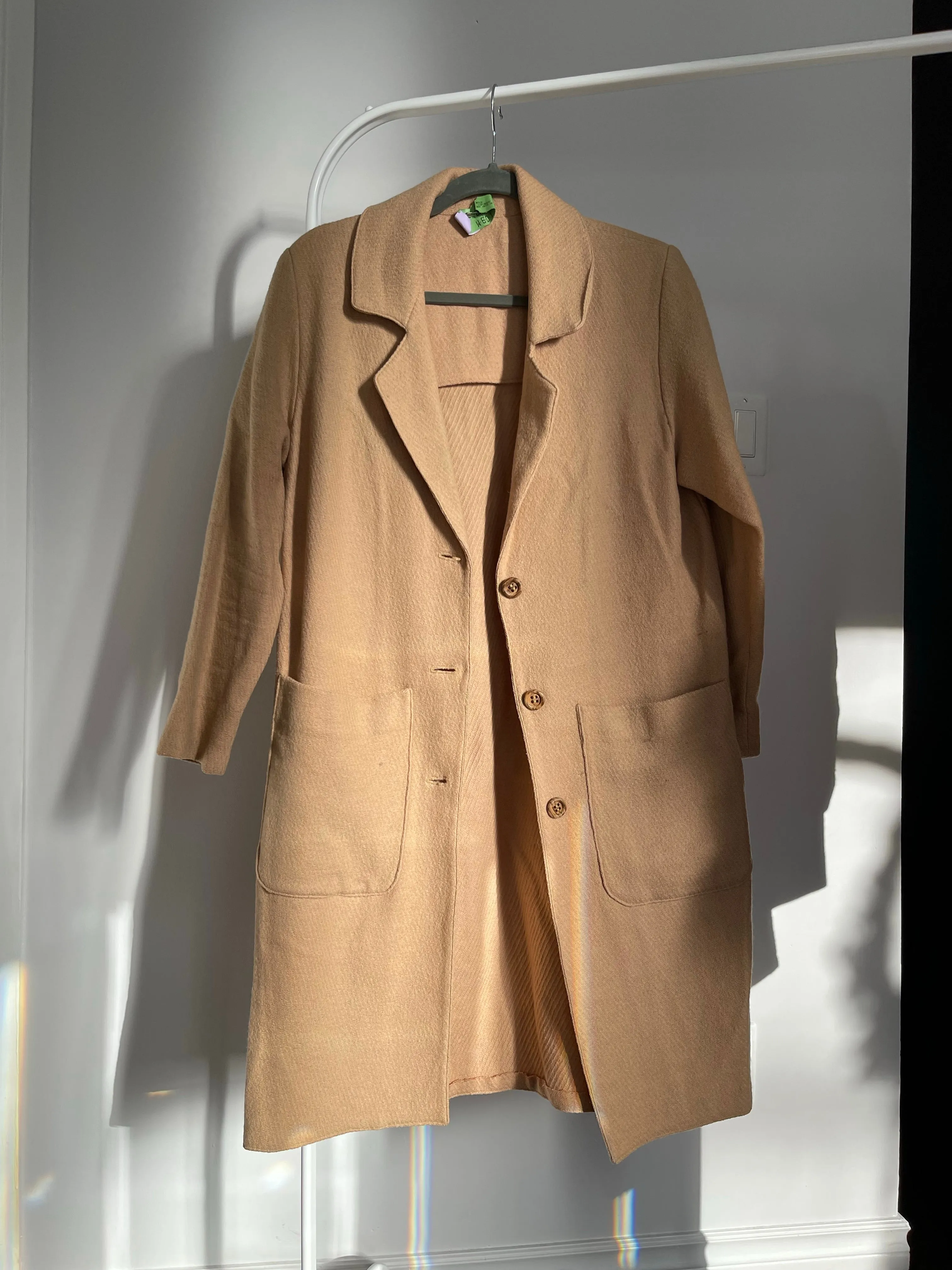 Camel Handmade Wool Duster - S