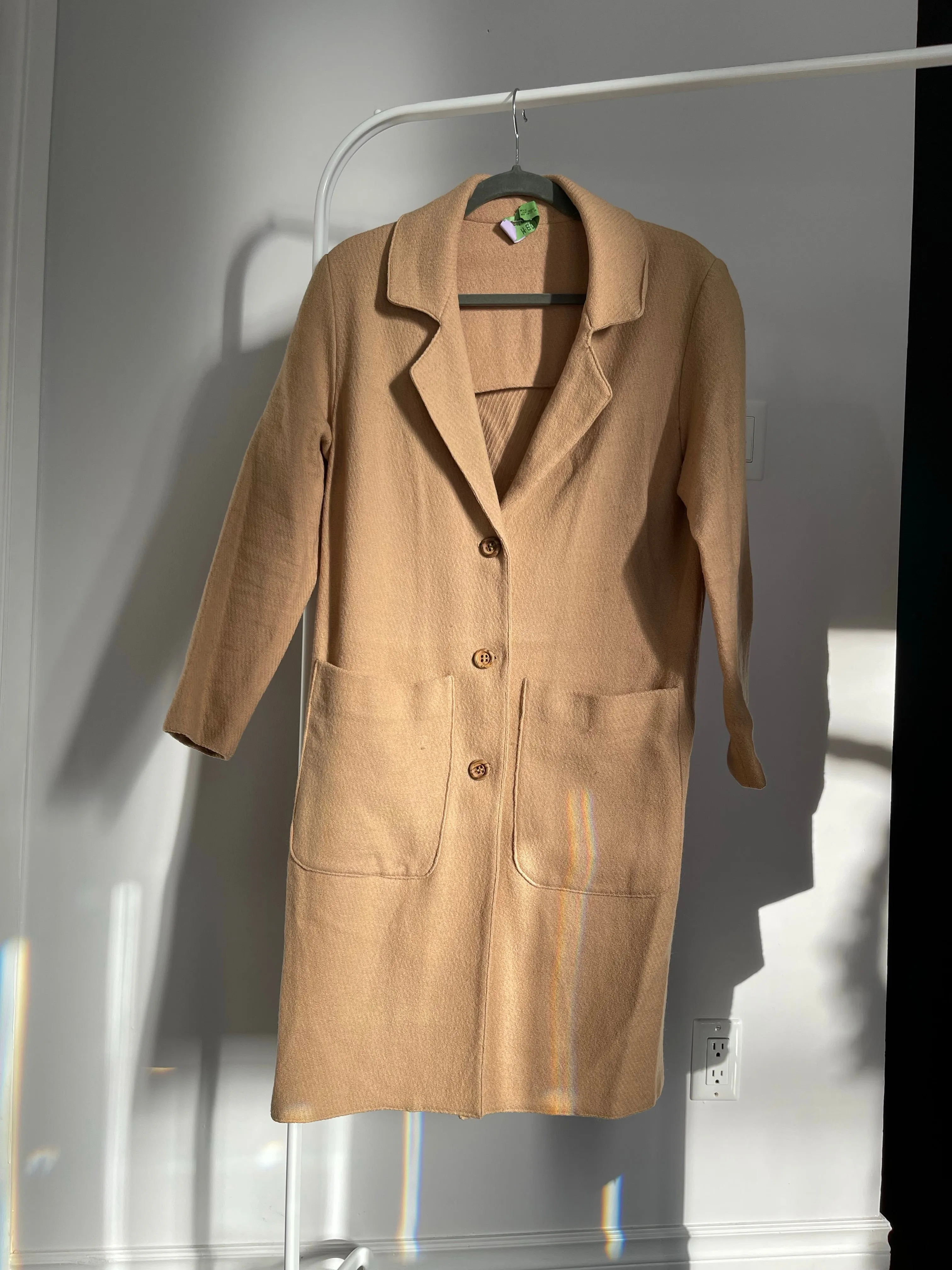 Camel Handmade Wool Duster - S