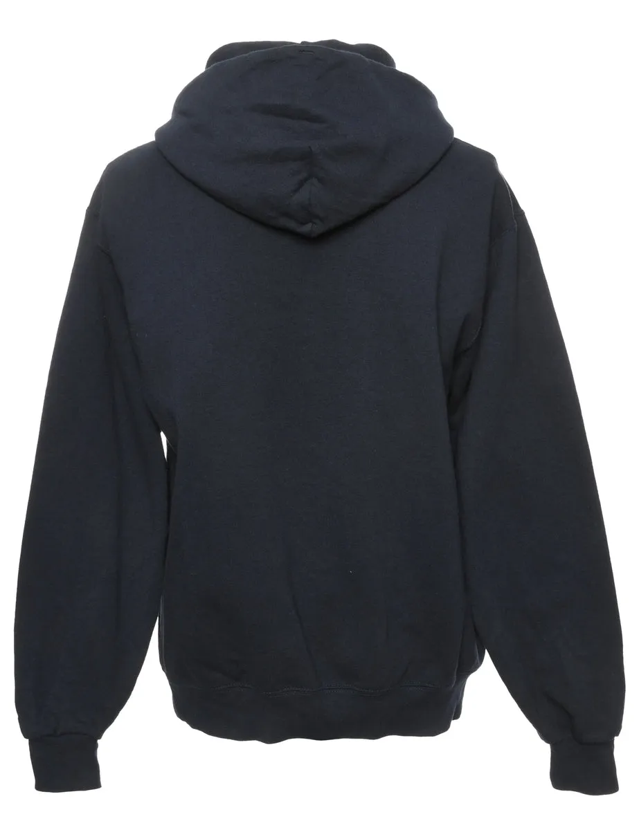Champion Printed Navy & Yellow Hoodie - M