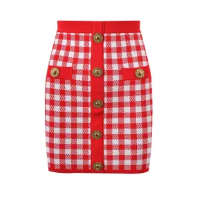 Classic Plaid Pencil Skirt
