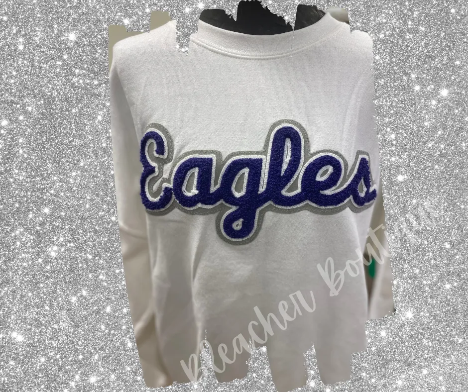 Custom Eagles Script Chenille Sweatshirt