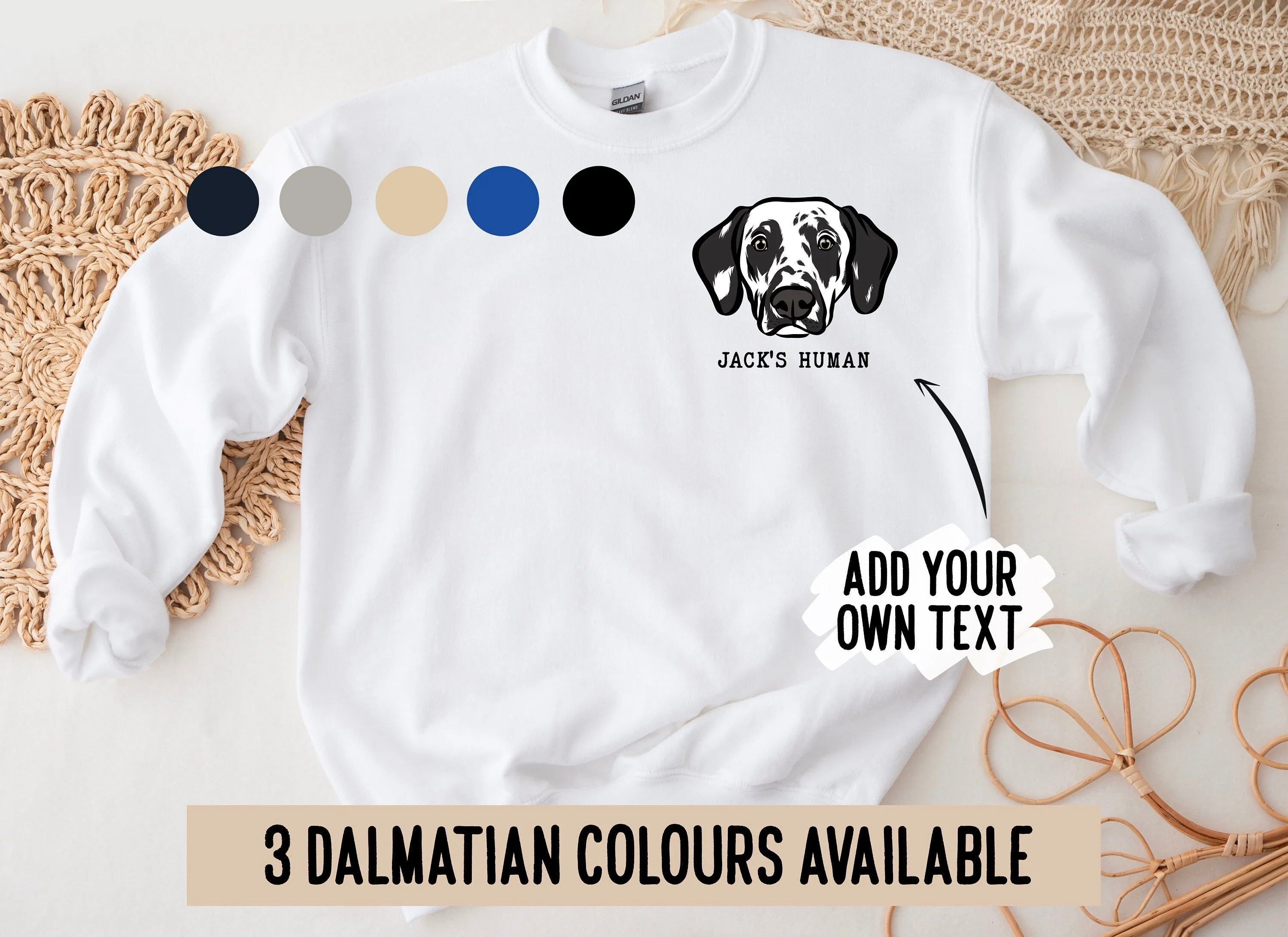Dalmatian Face Sweatshirt