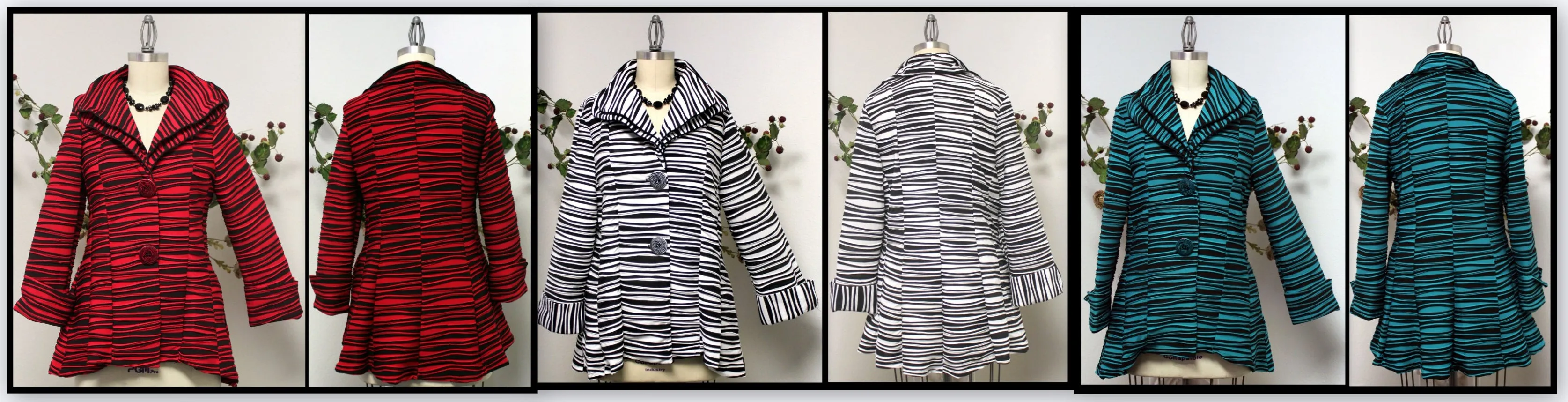 Dare2BStylish Women Jacket, Plus Size Jacket Double Collar Jacket, Textured Blazer , Artsy Coat Jacket