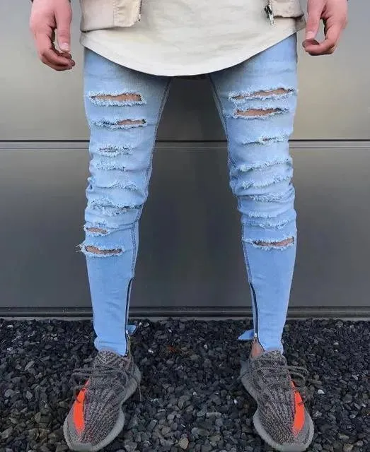Distressed Denim Jeans Pants For Men