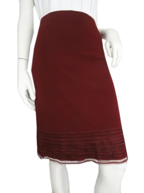 DKNY 80's Burgundy Skirt Small SKU 000041