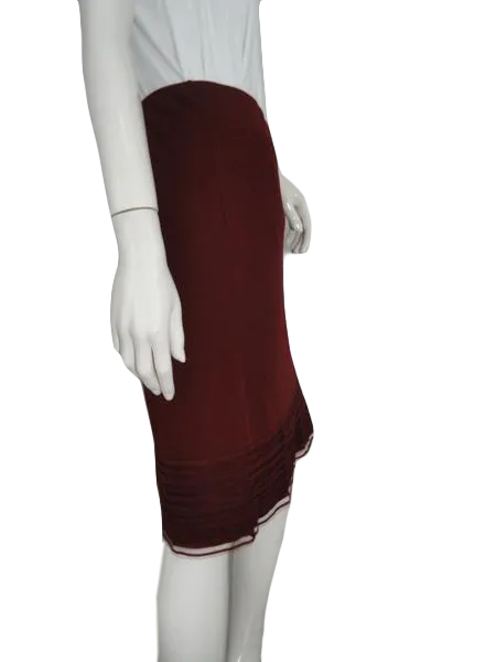 DKNY 80's Burgundy Skirt Small SKU 000041