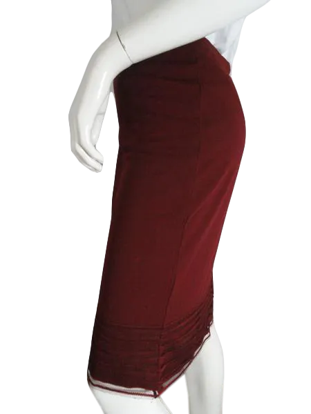 DKNY 80's Burgundy Skirt Small SKU 000041