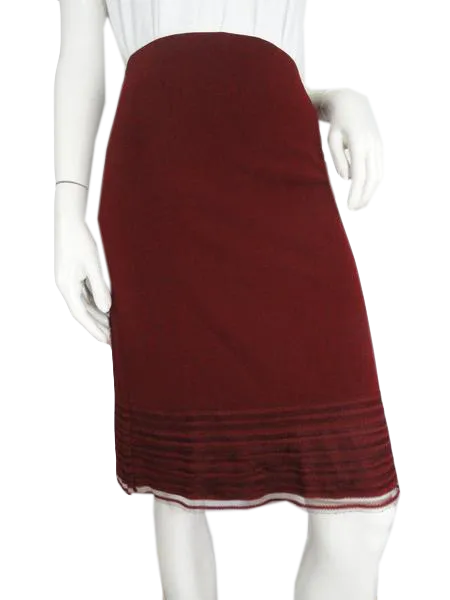 DKNY 80's Burgundy Skirt Small SKU 000041
