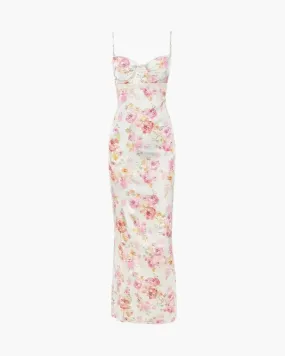 Gaetana – Floral bustier – Bodycon maxi dress