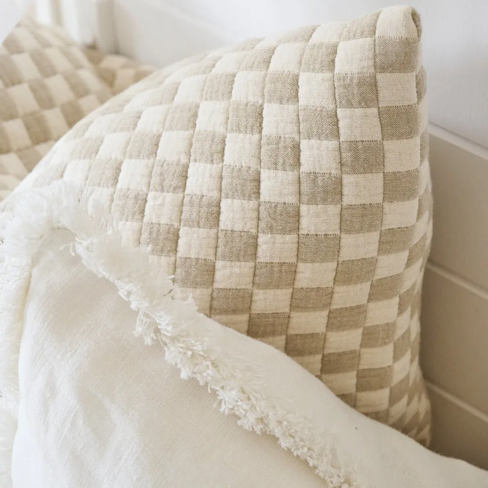 Gambit Cushion - Off White/Natural