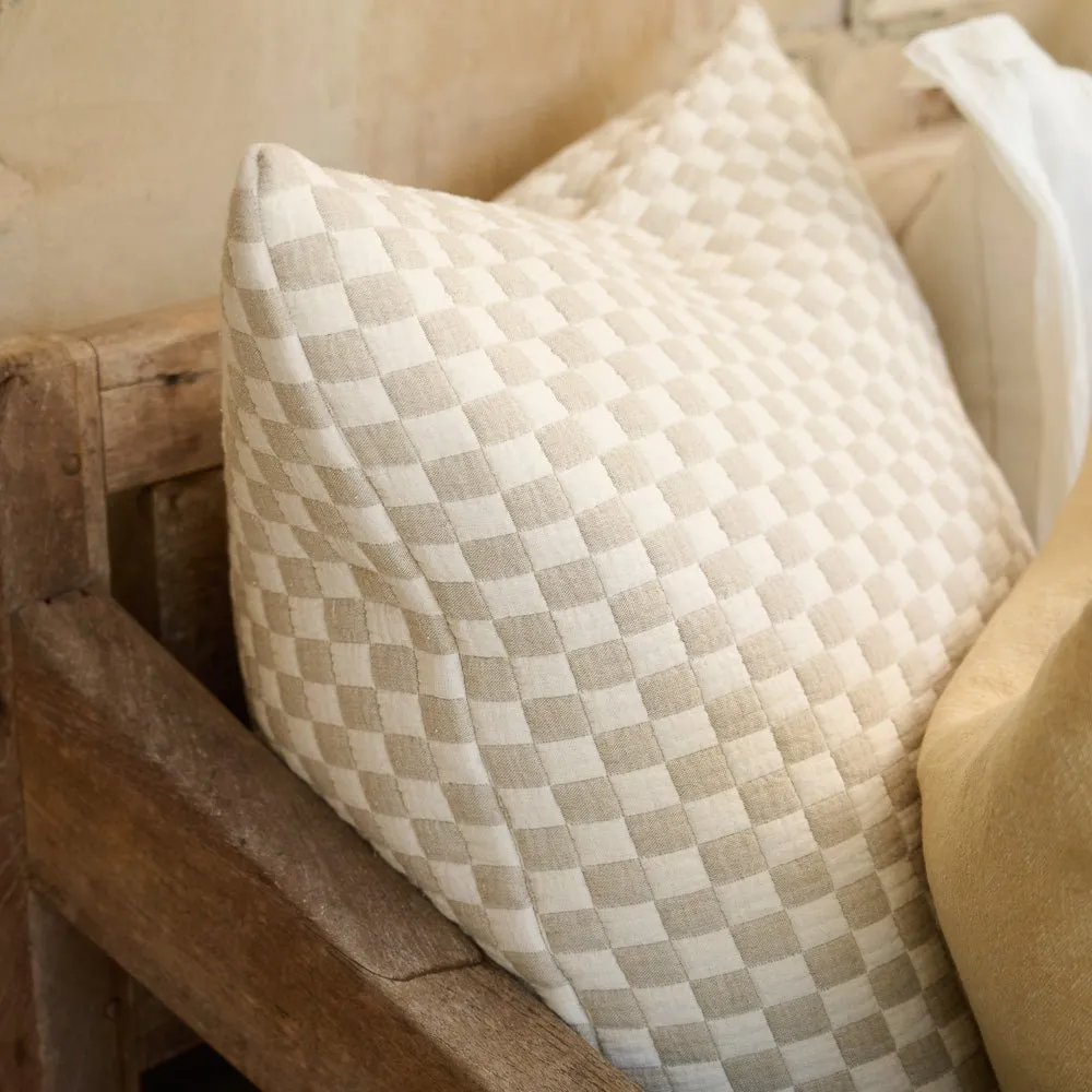 Gambit Cushion - Off White/Natural