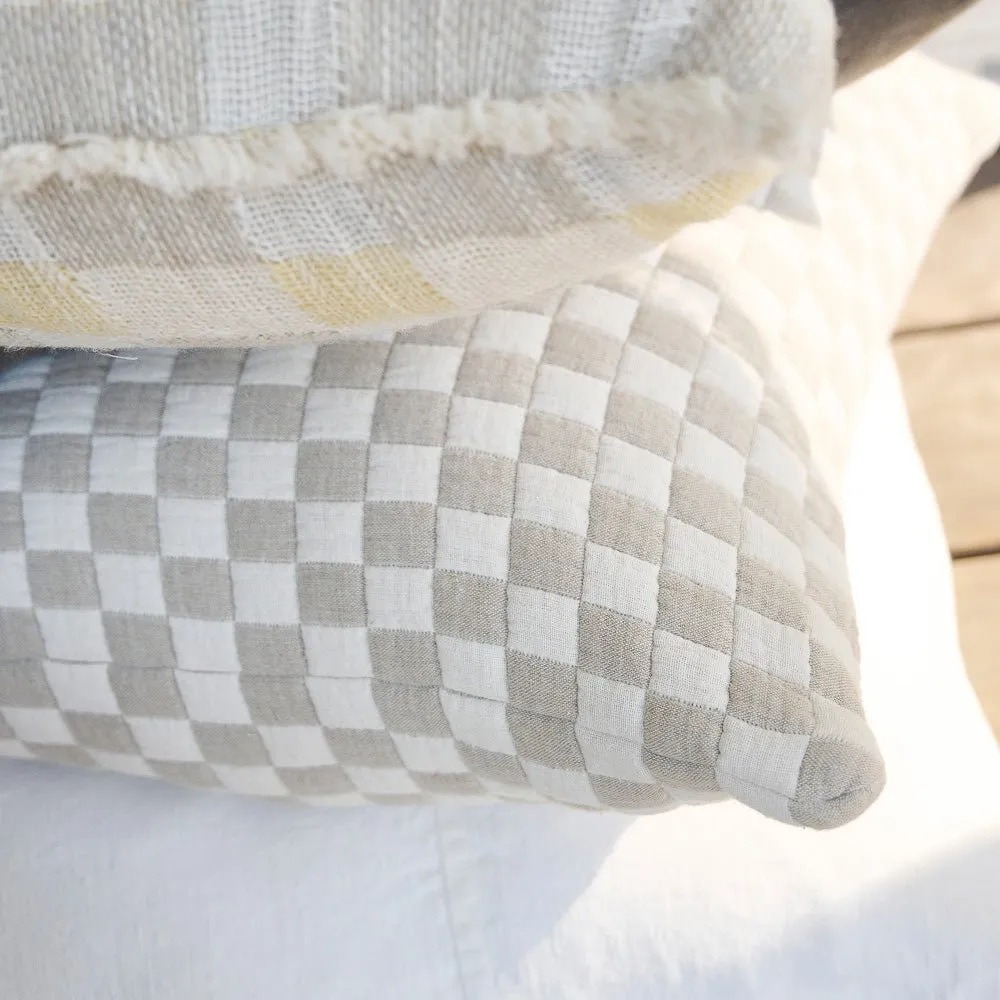 Gambit Cushion - Off White/Natural
