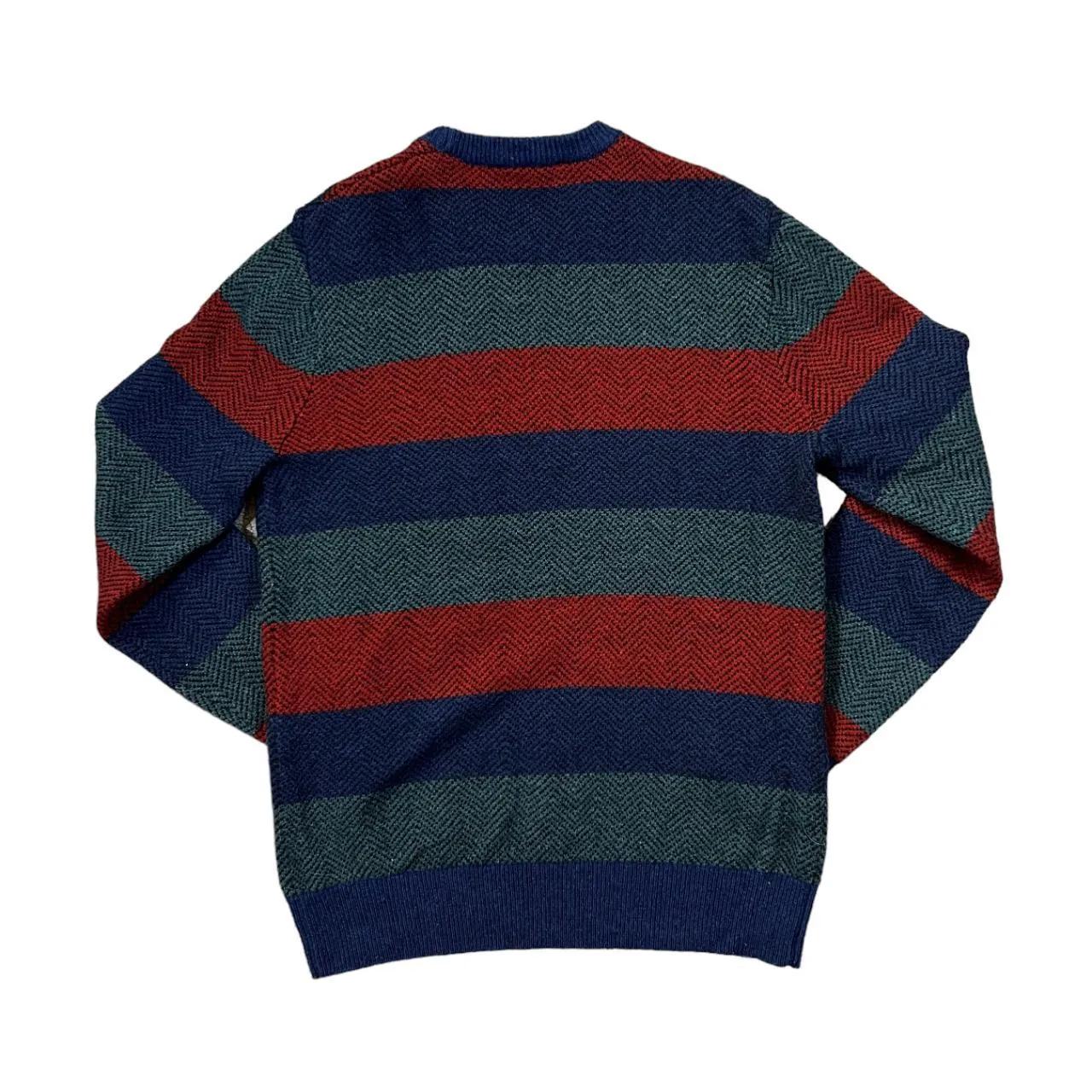 GAP Colour Block Lambswool Nylon Knit Crewneck Sweater Jumper