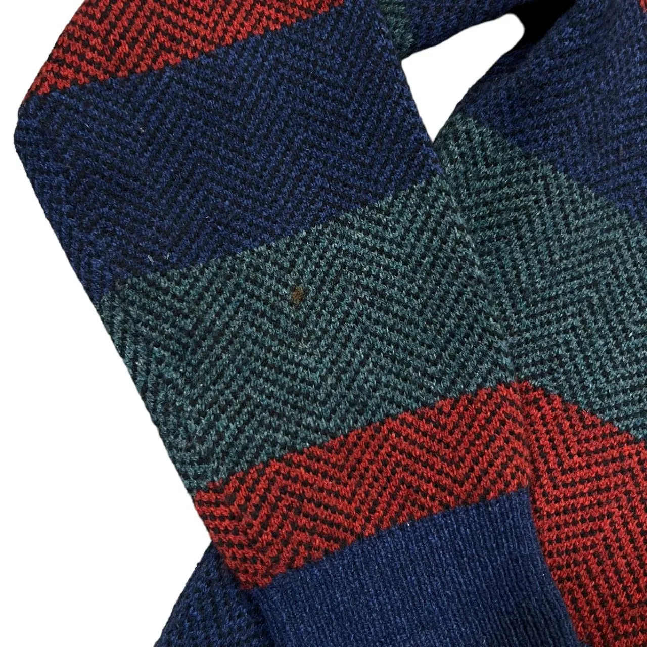 GAP Colour Block Lambswool Nylon Knit Crewneck Sweater Jumper
