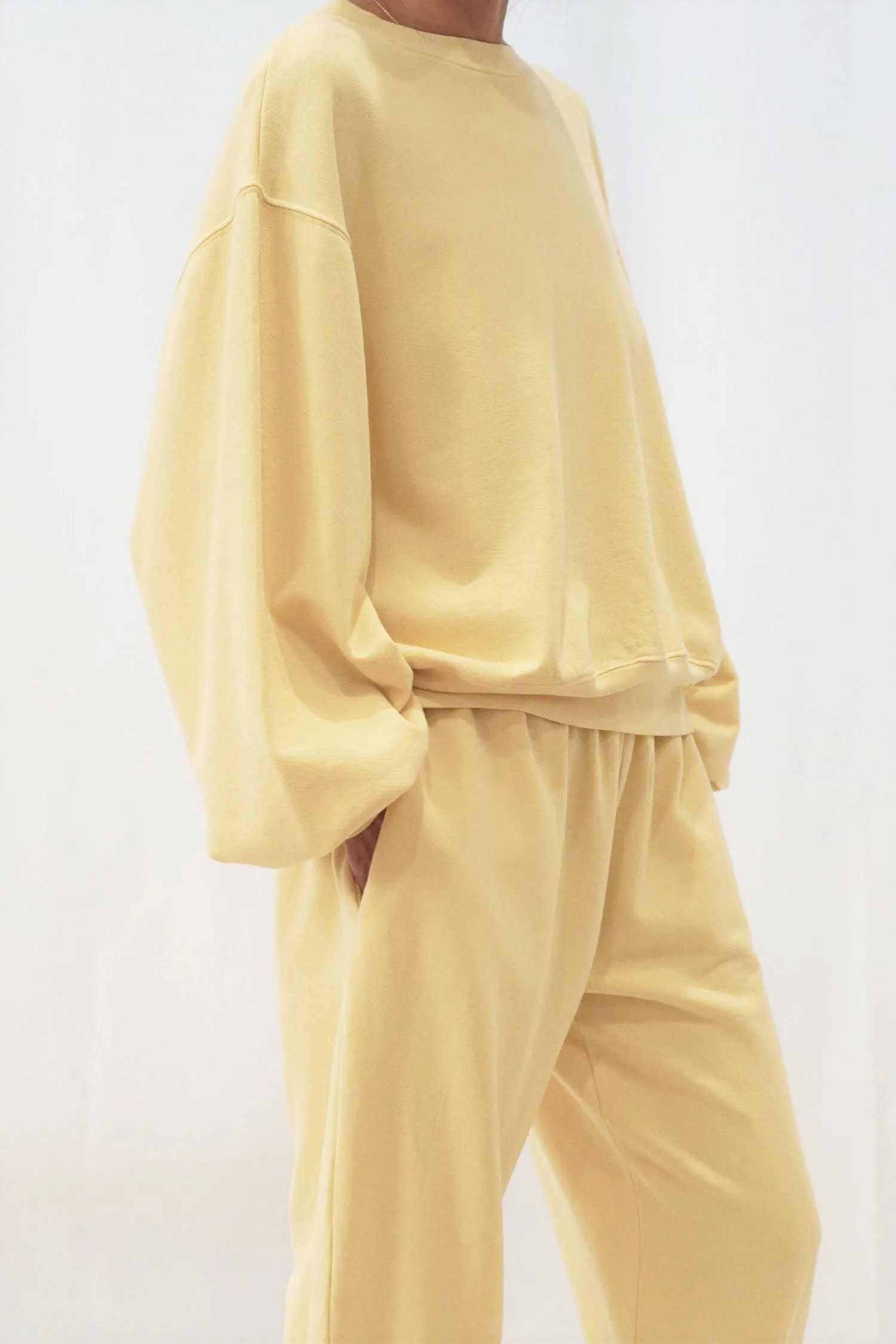 Garment dye cotton sweatshirt