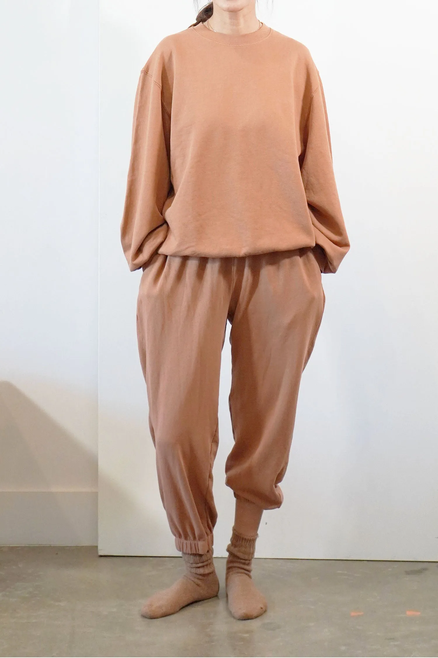 Garment dye cotton sweatshirt