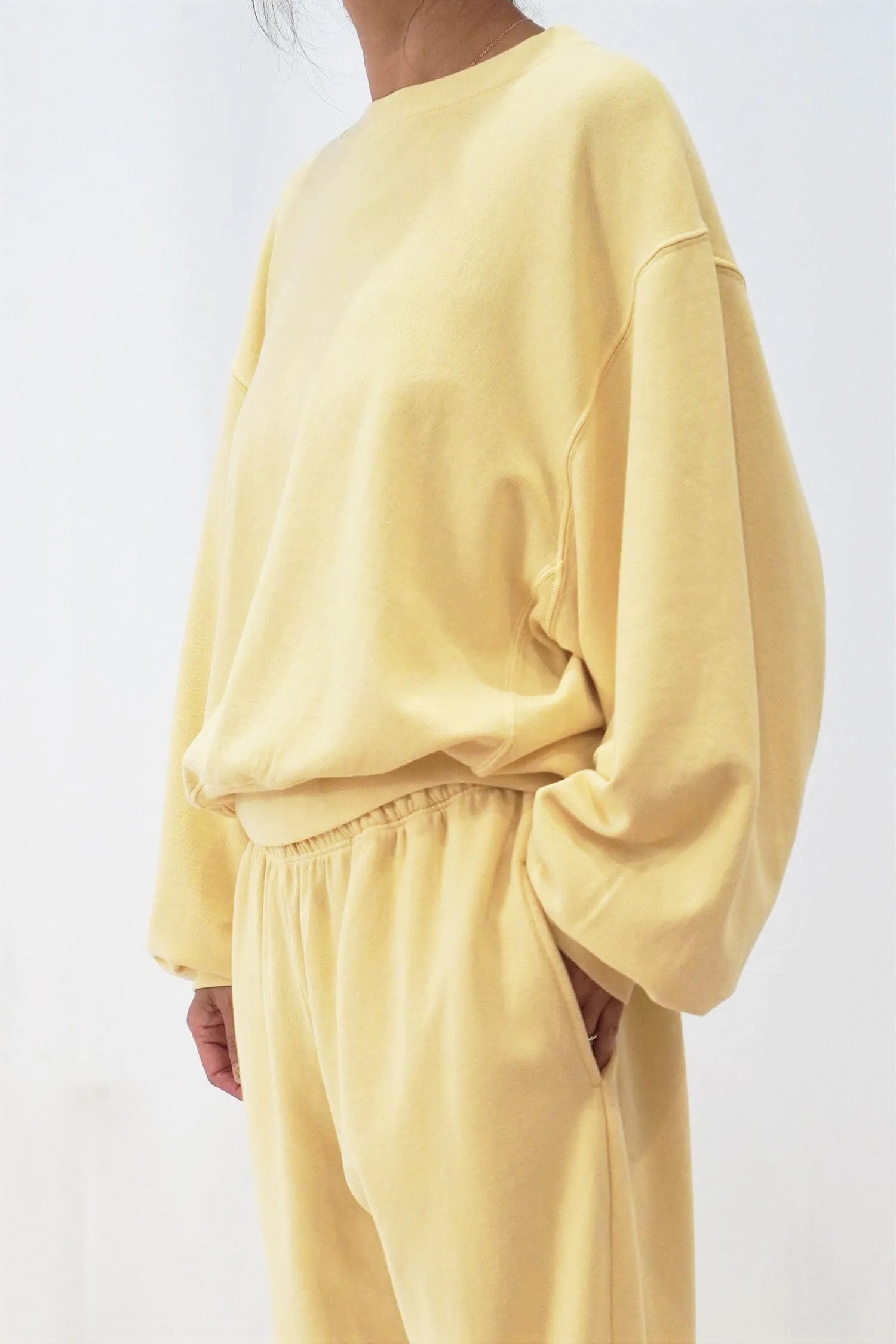Garment dye cotton sweatshirt