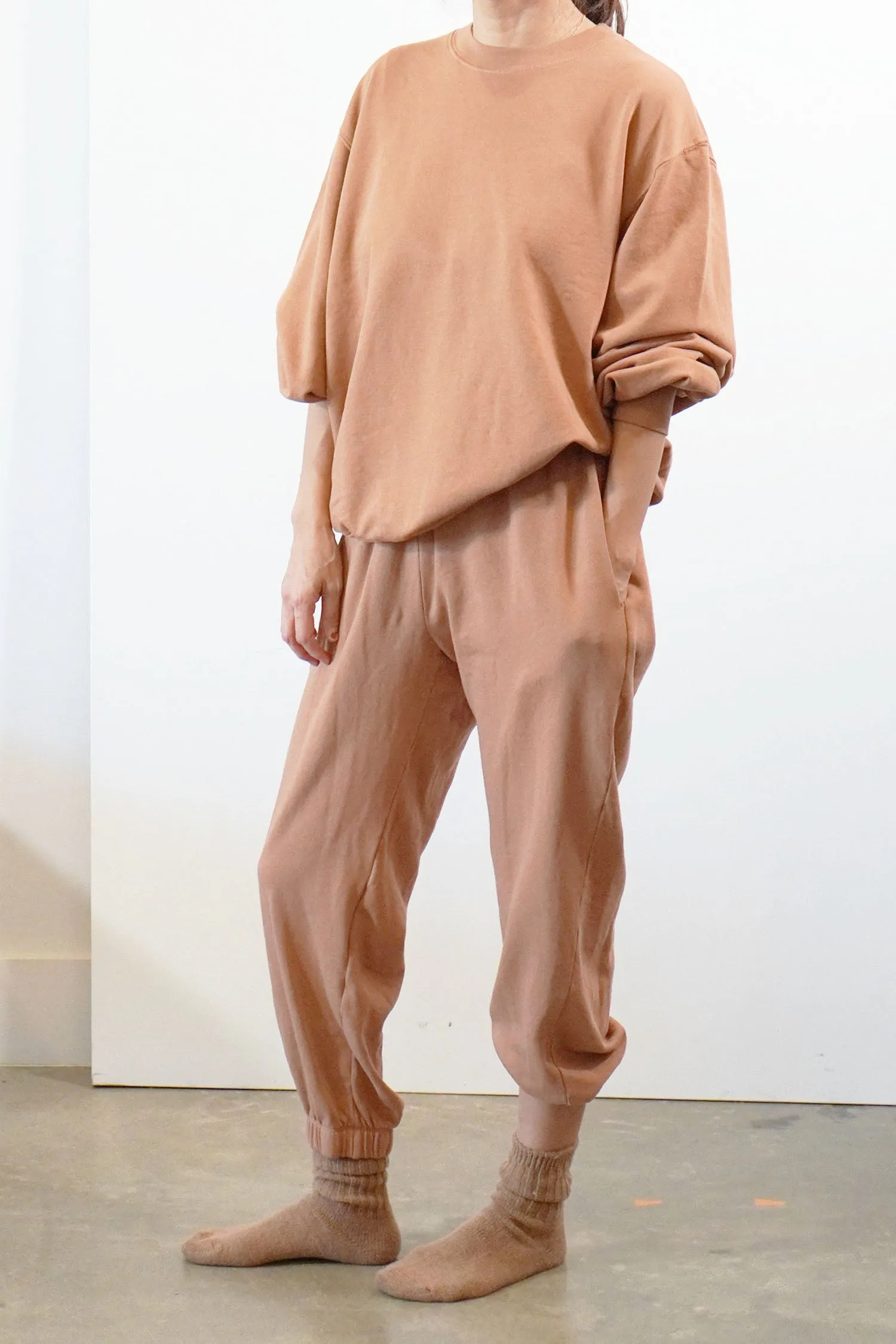 Garment dye cotton sweatshirt