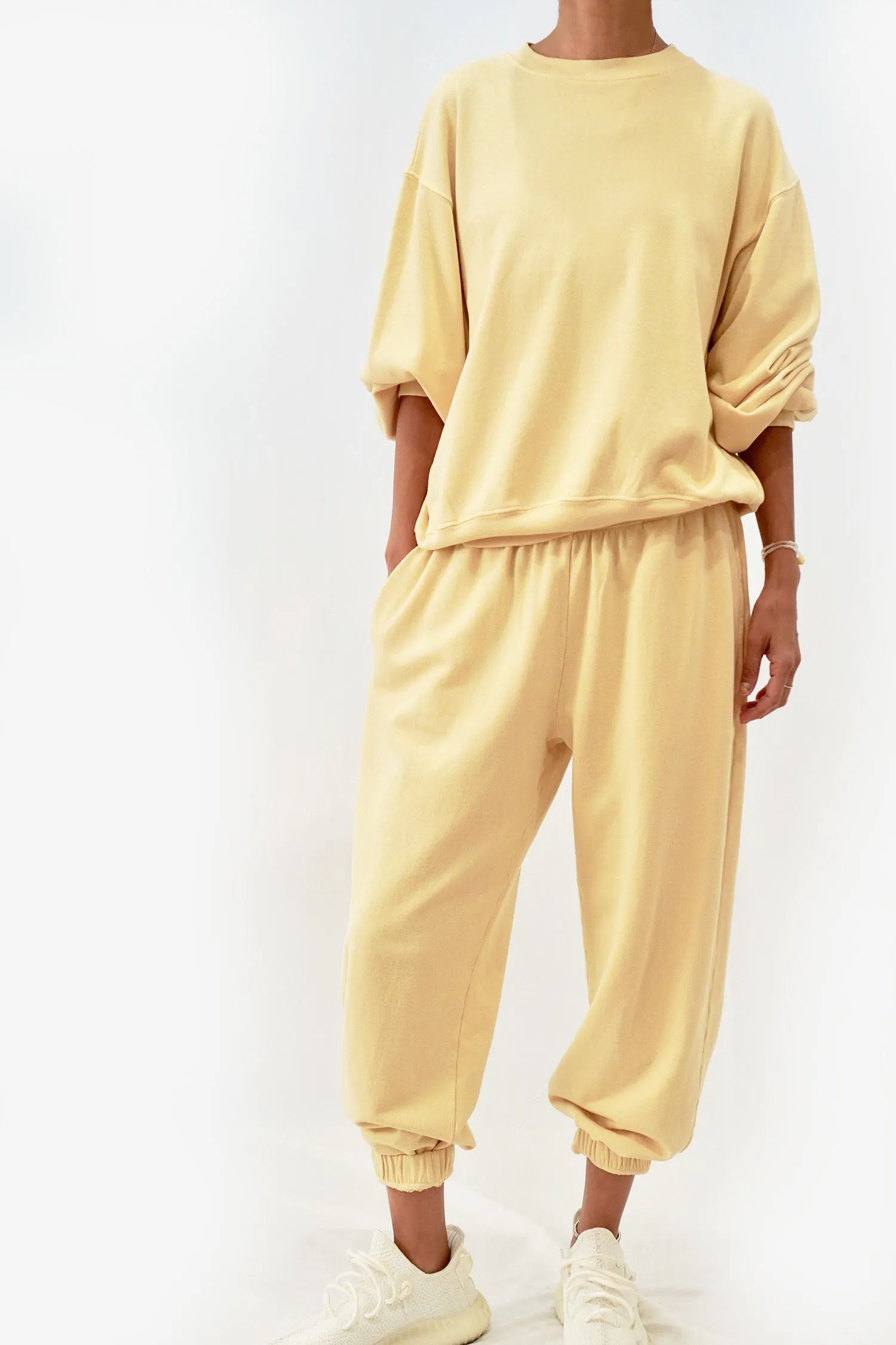 Garment dye cotton sweatshirt