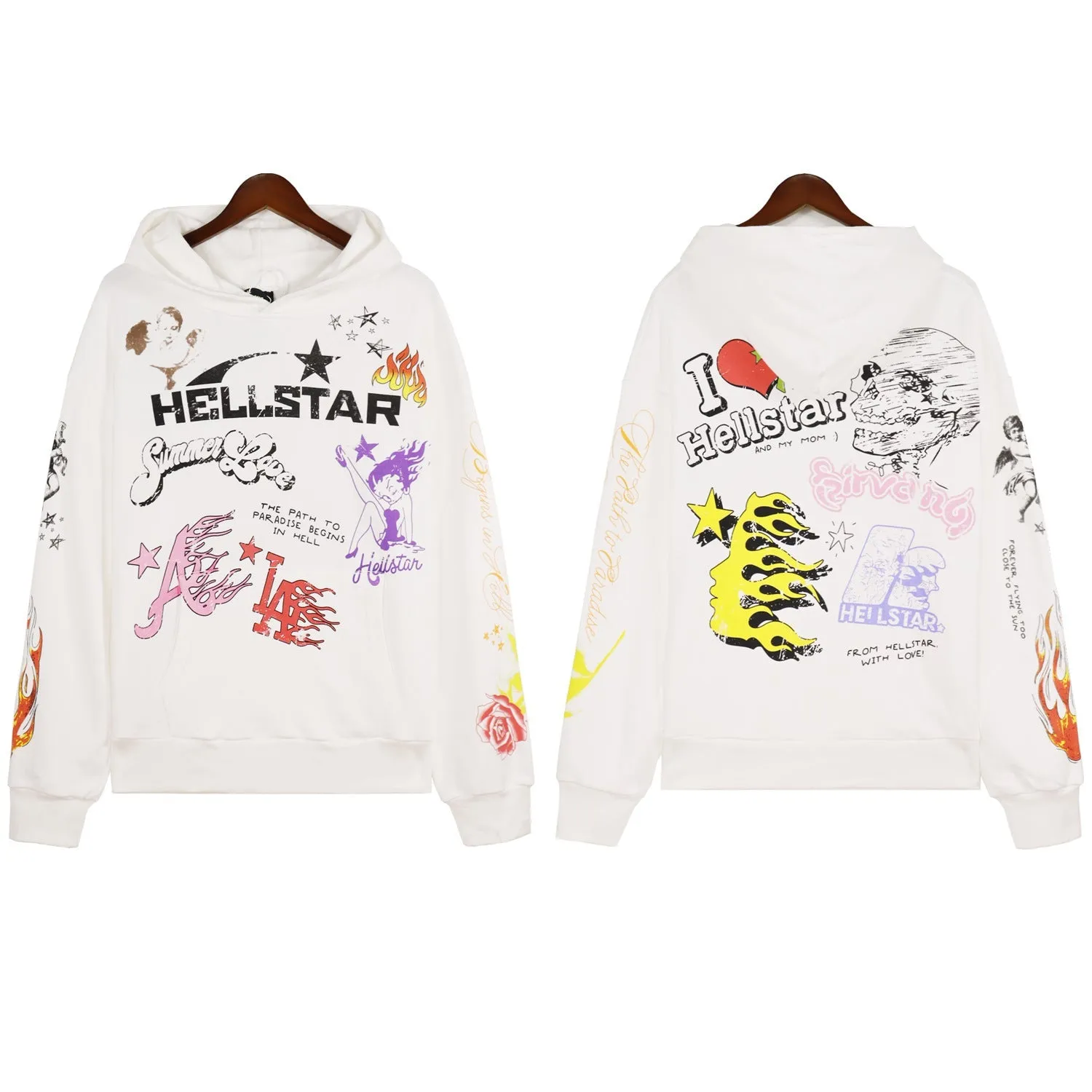 Hellstar Hoodie Logo Print Hoodie Fashion