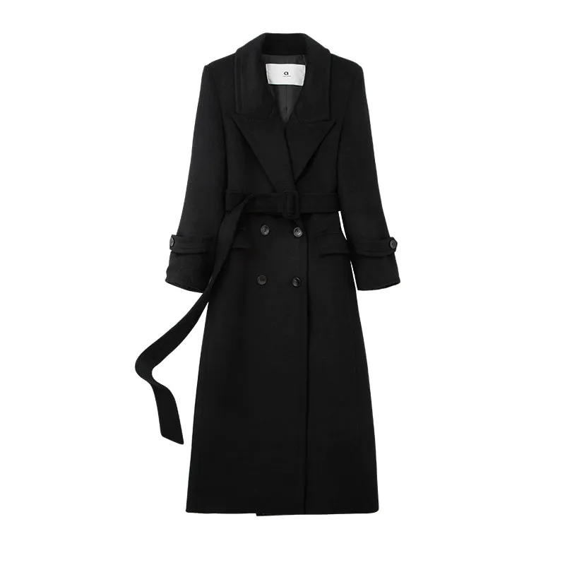 Hepburn Lapel Wool Coat