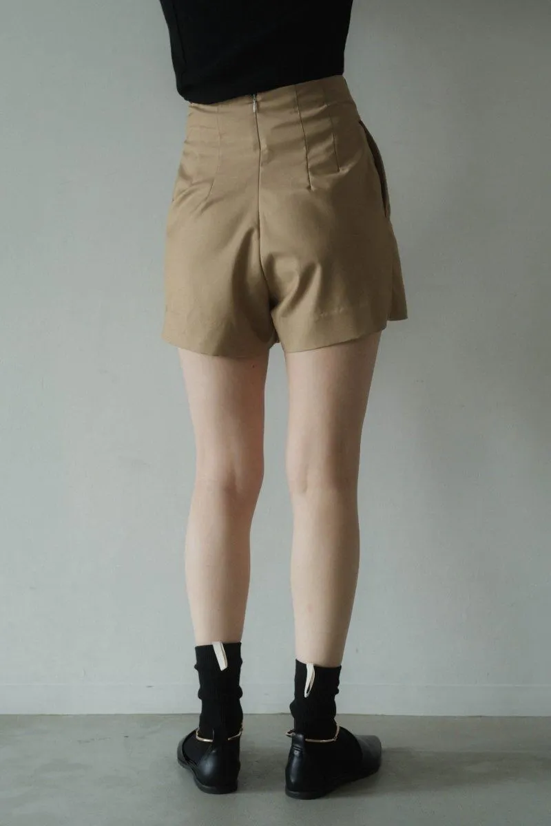 High Waist front Skirt/Beige