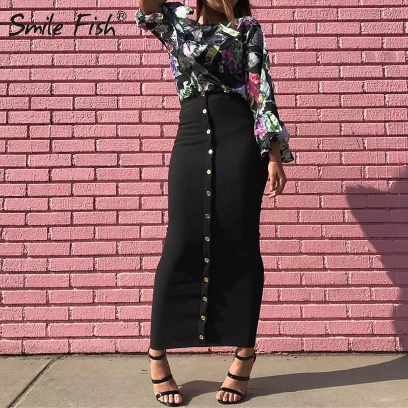 High Waist  Sexy Long Pencil Skirt