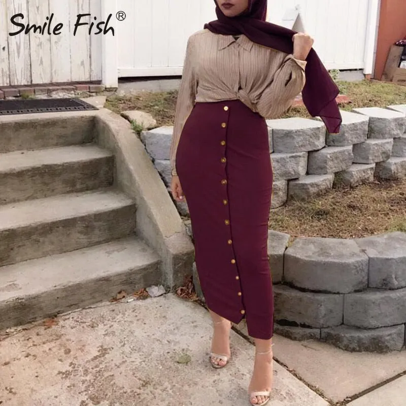 High Waist  Sexy Long Pencil Skirt