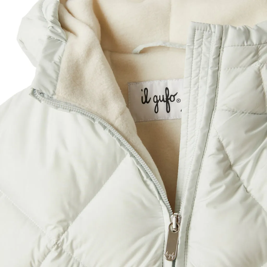 Il Gufo Cropped Down Quilted Jacket With Fleece Lined