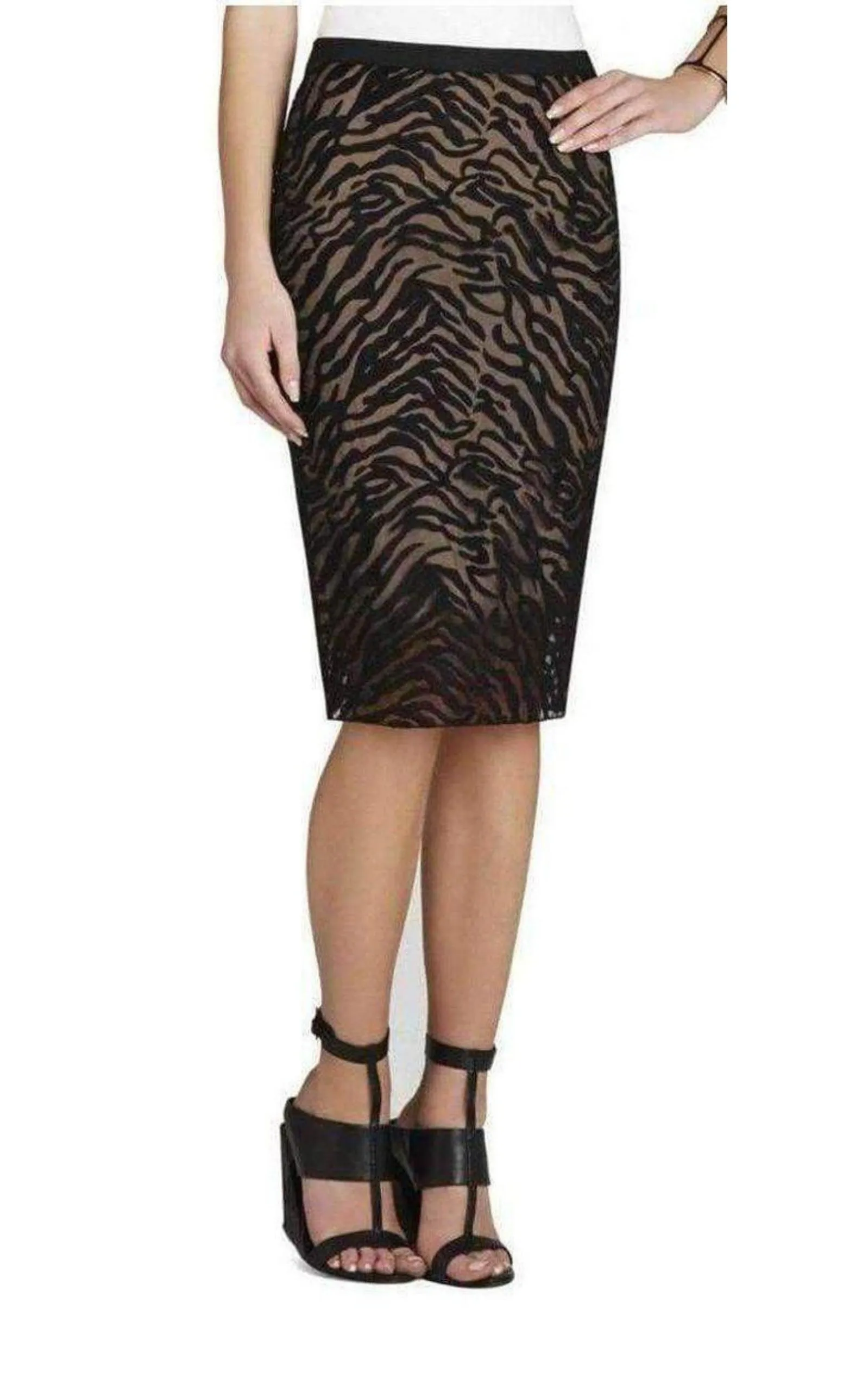 Irisa Embroidered Pencil Skirt
