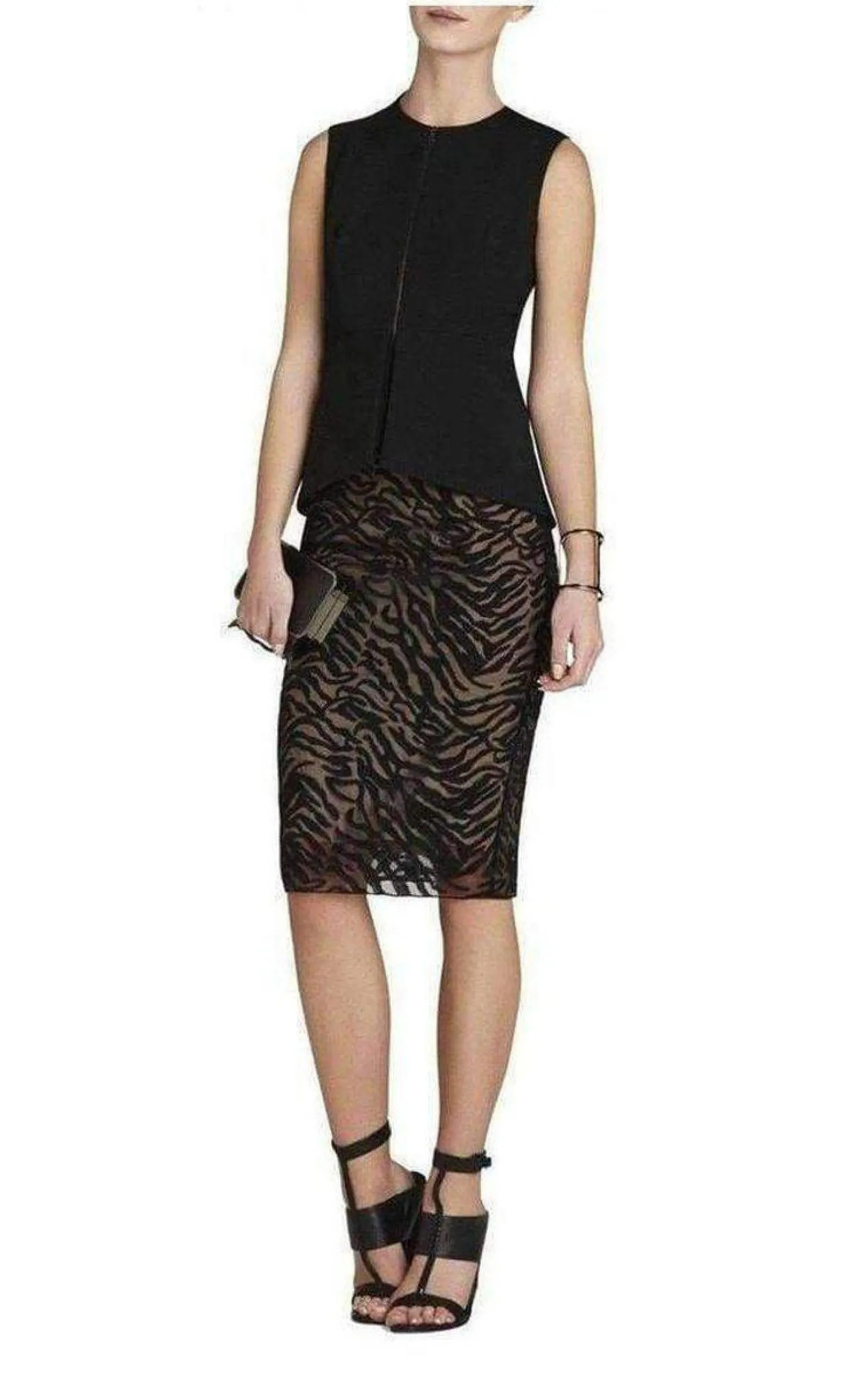 Irisa Embroidered Pencil Skirt