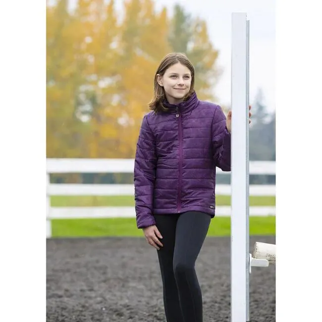 Kids Winter Whinnies Quilted Jacket - Raisin Winter Whinnies