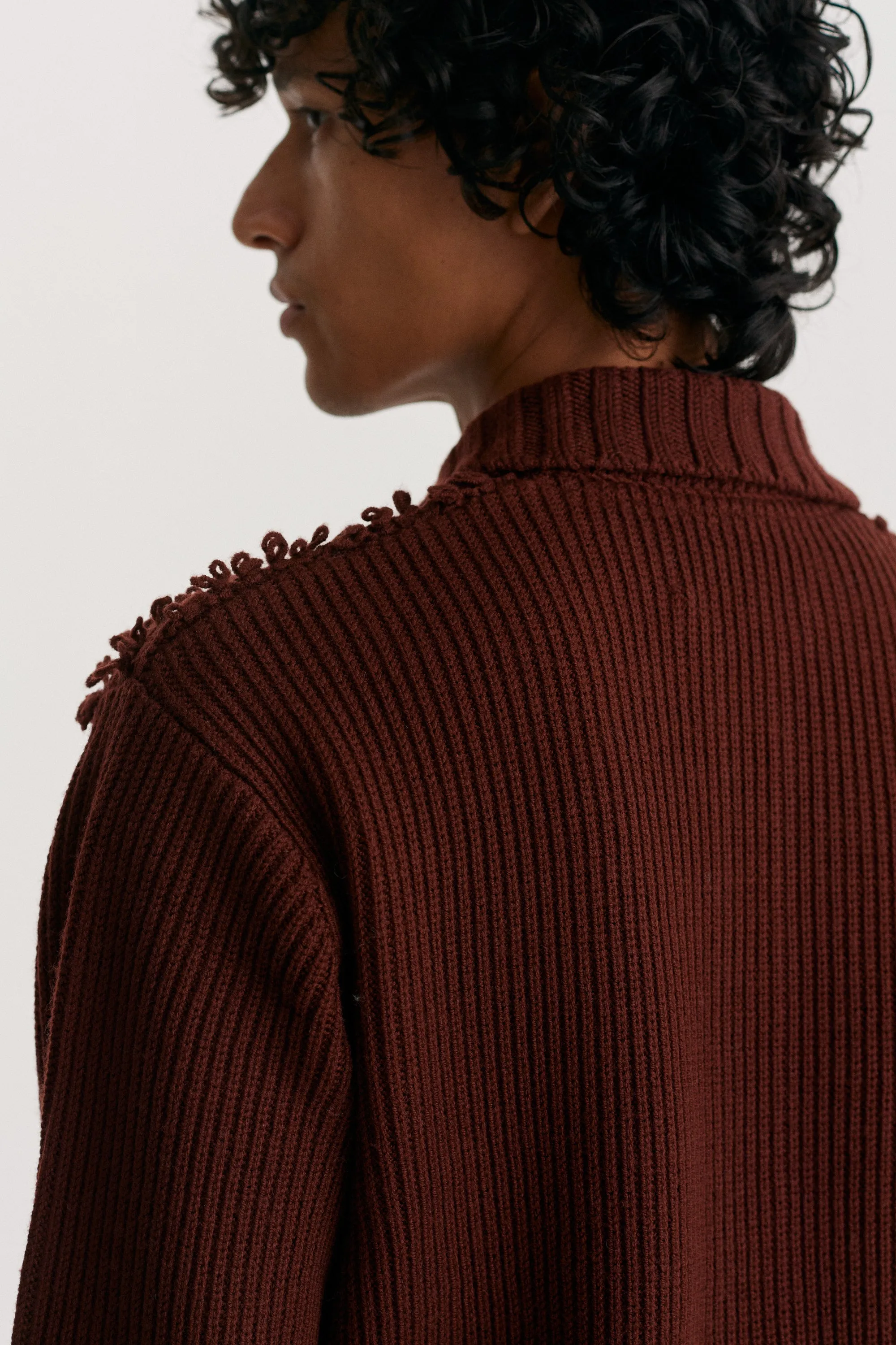 Loop Knit Panel Jacket