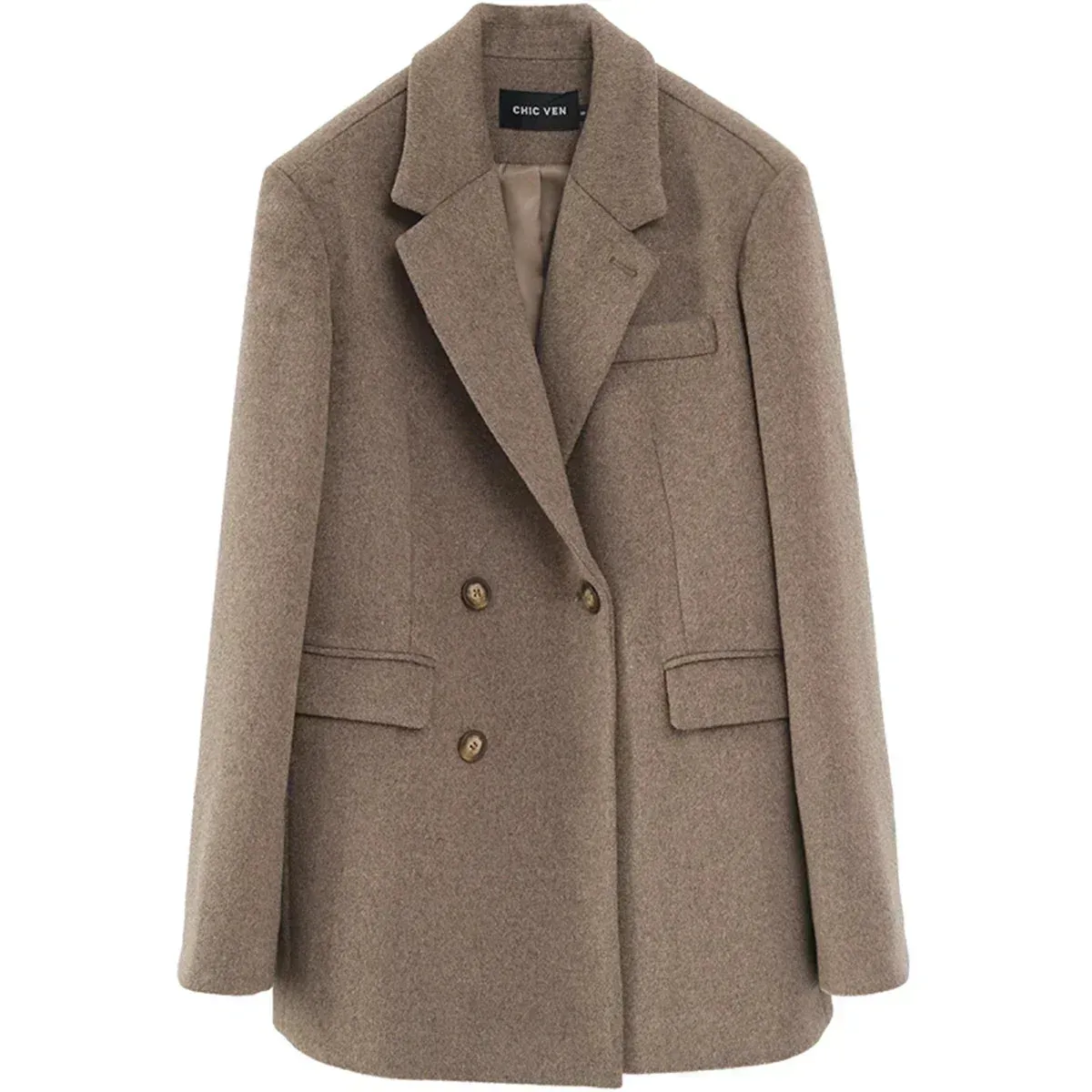 Luxurious Cozy Wool Blend Blazer Coat in 2 Colors