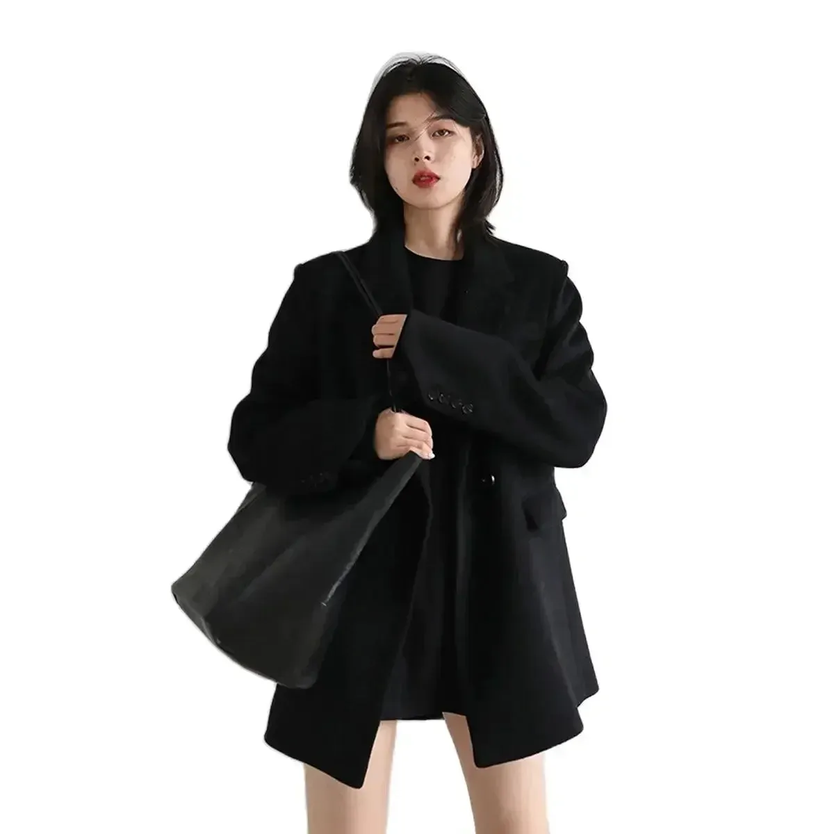 Luxurious Cozy Wool Blend Blazer Coat in 2 Colors