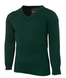 Midford Kids Knitted V-Neck- MAYRUNG PUBLIC SCHOOL- Bottle Green