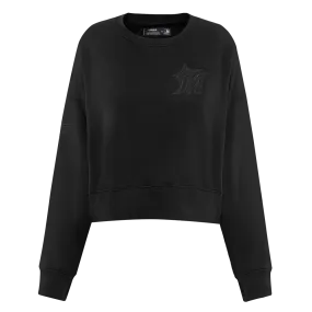 MLB MIAMI MARLINS NEUTRAL WOMEN'S CREWNECK (BLACK)