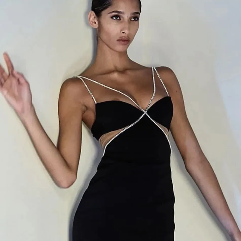 NANA | DIAMANTÉ BODYCON DRESS